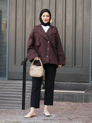 Oversize Trenckot Bordo