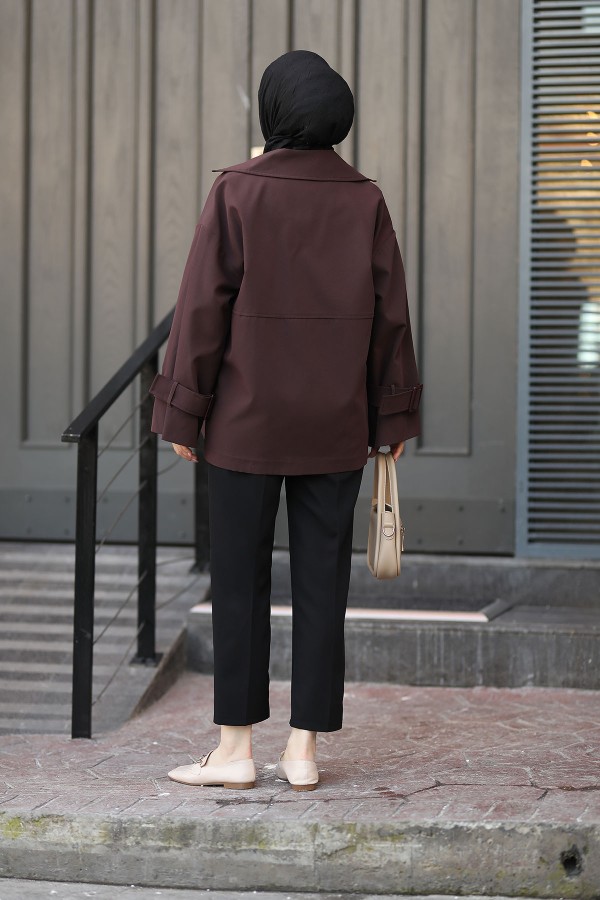 Oversize Trenckot Bordo